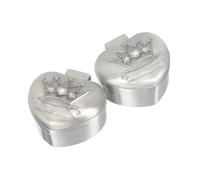 Gogogmee 2pcs Zinc Alloy Tooth Keepsake Boxes Wear-resistant Storage Organizer for Boys and Cherish First Lost Teeth Memory
