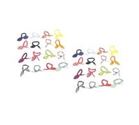 Gogogmee 2sets Rabbit Ear Scrunchies Bowknot Hair Band for Women Hair Ribbons for Women Adorable Ponytail Holders Random 24pcs*2