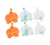Gogogmee 3 Pairs Floral Earrings Boho Butterfly Orchid Dangle Lightweight for Women Summer Beach Holiday Hawaiian Party Accessories Green Orange White