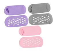Gogogmee 3 Pairs Gel Moisturizing Socks for Dry Feet Spa Lotion Socks with Anti-Slip Warm Cotton Blend Softening Foot Care for Men and Women Easy Wear and Breathable for Overnight Use
