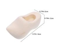 Gogogmee 3 Pairs Mini Wooden Shoes DIY Ornament Doll House Decor Accessories Lightweight Dutch Clogs for Dolls House Furniture and Miniature Collection