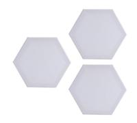 Gogogmee 3 Pcs Hexagon Cotton Canvas Boards 12.5Cm Side Length DIY Art Painting Panels Thickened Oil Painting Sketchpad for Artists