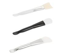 Gogogmee 3 Pcs Silicone Facial Mask Brushes Mud Mask Applicators for DIY Stirring and Smooth Application Soft Silicone Tools for Face Skincare Random Black and White Colors Random Color