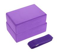 Gogogmee 3 Pcs Yoga Blocks and Strap Set for Gym and Garden Use, Lightweight Eva Foam Yoga Bricks with Versatile Design, for Pilates, Stretching, and Dance Exercises