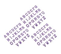 Gogogmee 3 Sets Embroidered Felt Alphabet Patches Purple Sew Letters A-z Applique for Clothes Hats Bags Jeans Repair Teaching Tool for Motor Skills Development