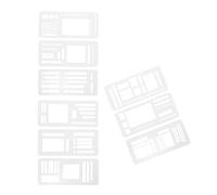 Gogogmee 3 Sets Journal Stencils for Scrapbook and Planner Reusable Flexible Drawing Templates for Neat Records Habit Tracking and Daily Planning in Dot Grid Notebooks