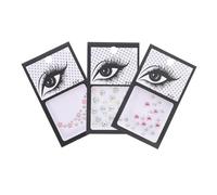 Gogogmee 3 Sets Self-adhesive Eye Corner Gems Face Jewels Stickers for Women Decorative Rhinestone Decals for Music Festivals Parties Cosplay DIY Manicure Decorations