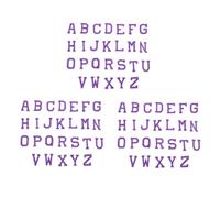 Gogogmee 3 Sets Small Felt Letter Patches A-z Purple Embroidered Alphabet Applique for Clothing Accessories DIY Decoration and Repair Hats Shirts Jeans Bags Soft Material for Sensory