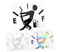Gogogmee 3 Sheets Car Stickers Gas Gauge Decals Wear-Resistant Vinyl Decorative Auto Body Stickers for Side Windows Rear Windshield and Bumpers