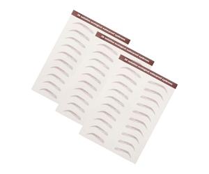 Gogogmee 3 Sheets Eyebrow Tattoo Stickers Realistic Self Adhesive Brow Transfers for Natural Look Easy Peel Off Application Travel-friendly Compact Eyebrow Stickers for All Types