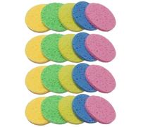 Gogogmee 30 Pcs round Compressed Cellulose Facial Cleansing Sponges for Makeup Removal and Exfoliating, Soft Reusable Face Cleaning Pads Suitable for Facial Skin Care Random Color