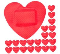 Gogogmee 30 Sheets Heart Shaped Adhesive Hemostatic Patches High Elasticity Bandages for Wound Care Breathable Dressing with Strong Adhesion and Absorbent Pad