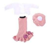 Gogogmee 30cm Plush Coat and Skirt Doll Clothes Set for Wear-resistant Reusable Decorative Doll Dress and Skirt