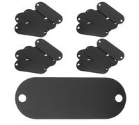 Gogogmee 30pcs Black Oval Blank Aluminum Alloy Tags Dual-hole Design for DIY Engraving Metal Plaques Office Door Signs Nurse Desk Name Plates Lightweight