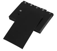 Gogogmee 30pcs Black Pp Index Card Dividers for Record Organizer, Plastic Card Separators with Tabs, Suitable for Document, Study Material and Recipe Filing in Office and Home Use