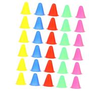 Gogogmee 30pcs Colored Training Marker Cones for Roller Skating Soccer Football Agility Drills Lightweight Portable Small Cones for Sports Field Boundaries and Flexibility Improvement