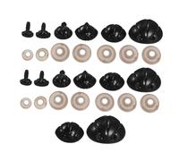 Gogogmee 30pcs DIY Plastic Animal Nose Set with Washers for Stuffed Dolls and Plush Toys, Assorted Sizes Nose Accessories for Doll Making Crafts Style