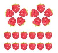 Gogogmee 30pcs Heatless Strawberry Sponge Hair Curlers for Overnight Comfortable Styling Soft Foam Rollers for Long and Short Hair Quick DIY Curls and Waves Hairdressing Tool for Women