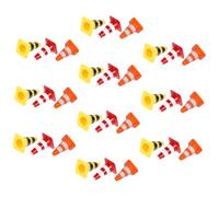 Gogogmee 30Pcs Mini Traffic Signs and Roadblocks Educational for Interactive Traffic Cone Models in Red Yellow Orange Enhance Safety Awareness and Parent Learning for Early Childhood