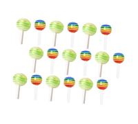 Gogogmee 30pcs Mixed Color Lollipop Nail Art Accessories Mini Candy Heart Polymer Clay Manicure Adornments DIY Nail Decor for Salon and Home Use