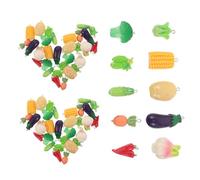 Gogogmee 30pcs Realistic Vegetable Resin Pendants Food Keychain Charms for DIY Necklace Bracelet Earrings Jewelry Making Creative Potato Corn Carrot Pepper Dangles
