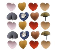 Gogogmee 30pcs Resin Heart Thumbtacks for Bulletin Board Decorative Office Push Pins for Cork Boards Photo Display Soft Walls Pastel Whiteboard Pins for School and Home Organization