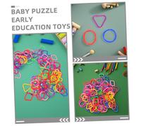 Gogogmee 30pcs Sensory Link Rings for Preschool Safe Plastic Geometric Chain Links to Enhance Cognitive Skills Creativity and Imagination for Home and Classroom Learning