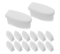 Gogogmee 30Pcs Silicone Toothbrush Head Replacement for Adults with Ultra Soft Nano Bristles, Compact Manual Brush Heads for Gum Care and Travel Use