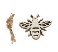 Gogogmee 30Pcs Unfinished Wooden Bee Ornaments for Crafting DIY Home Decor Bee Wall Art and Festival Decorations Blank Wood Bee Design