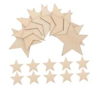 Gogogmee 30pcs Unfinished Wooden Star Cutouts Smooth Surface Wood Craft Blanks for DIY Painting Christmas Decorations Party Ornaments Creative Family Art Projects