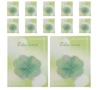Gogogmee 32pcs Adhesive Note Pad: Four Leaf Clover Cute Small Notepads - Removable Sticky Notepad Stationery For Office School Classroom Teaching Supplies