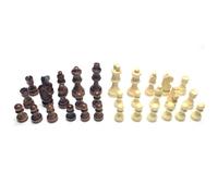 Gogogmee 32pcs Wooden International Chess Pieces Stylish Replacement Accessories for Beginners Educational Board Game