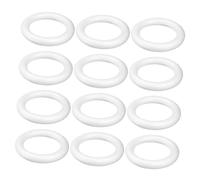 Gogogmee 36pcs White Polystyrene Foam Wreath Rings Thick Craft Foam Circles for DIY Holiday Decorations Lightweight Indoor Outdoor Christmas Flower Wreath Forms