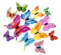 Gogogmee 3D Butterfly Fridge Magnets 48pcs PVC Magnetic Stickers for Dishwasher and Living Room Decoration