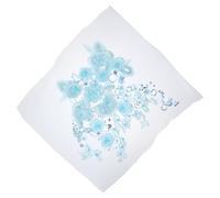 Gogogmee 3D Sky Blue Floral Applique Fabric Patch, Three-Dimensional Flower Embroidered Lace Appliqué for Clothes, Jackets, and DIY Sewing Crafts