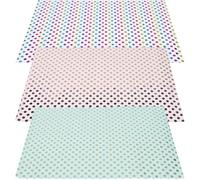 Gogogmee 3Pc Wrapping Paper Rolls Set 50X70Cm Decorative Gold Foil Polka Dot Sheets Green, Pink Backgrounds for Valentine'S Day Presents and Craft Supplies