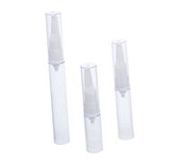 Gogogmee 3pcs Airless Pump Lotion Dispenser Bottles Mini Travel Toiletry Containers for Cosmetics Creams and Hand Care Transparent Sub Bottles with Strong Sealing for Travel