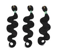 Gogogmee 3pcs Body Wave Hair Bundles for Women Natural Color Synthetic Extensions Reusable Can Be Dyed Styled for Everyday Special Occasions