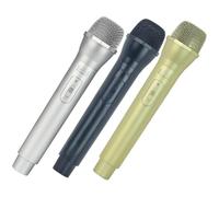Gogogmee 3pcs Boy Girl Pretend Microphone Realistic Training Microphones for Role Play Black Gold Silver Toddlers Parties Cosplay and Stage Performances