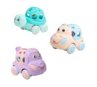 Gogogmee 3pcs Cartoon Car with Handbell Inertia Cars for Creative Safe Playset Engaging Learning Experience Random Style Design