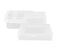 Gogogmee 3Pcs Clear Card Organizer Boxes Multifunctional Desktop Storage for Study Cards Game Jewelry Small Parts Stackable Craft Boxes with Hard Protectors