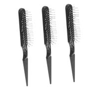 Gogogmee 3pcs Detangling Hair Brush with Wire Bristles and Rat Tail Pick for Women Scalp Massage Comb with Comfortable Teeth for Sectioning Hair Coloring and Styling