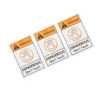 Gogogmee 3pcs Do Not Touch Warning Sign Stickers Adhesive Safety Decals for Machines and Equipment Clear Fade Resistant Safety Labels for Warehouses and Factories Easy to Install