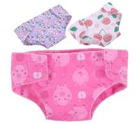 Gogogmee 3pcs Doll Panties for Dolls Soft Pretend Play Underwear Accessories Comfortable Fit for Dress Up and Role Play Fun