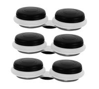 Gogogmee 3pcs Dual Port Oil Painting Cup with Leakproof Preservation Lids Palette Container for Brush Cleaning and Color Mixing Anti-Drying Paint Washing Pot for Artists