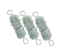 Gogogmee 3pcs Exfoliating Back Washer for Shower with Soft Mesh Pouf Body Scrubber Portable Long Strip Bath Scrubber for Gentle Skin Exfoliation and Dead Skin Removal Convenient Hanging