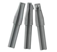 Gogogmee 3pcs Eyebrow Pencil Sharpener Aid Device with Duckbill Design Plastic Makeup Aid Tool for Precise Sharpening Compact Lightweight Cosmetic Pencil Accessory in Grey