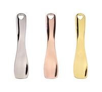 Gogogmee 3pcs Facial Cream Spoon Set Made of Zinc Alloy, Skin Caring Tool that Follows Eye Shape and Massages the Eye, for Valentine's Day and Christmas Gift