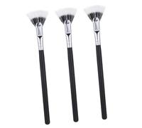 Gogogmee 3pcs Fan-shaped Eyelash Brushes with Angled Design for Precise Mascara Application Lash Separation and False Lash Detangling Soft Dense Fibers with Comfortable Lightweight Handles