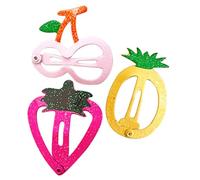 Gogogmee 3Pcs Fruit Shape Hair Clips Non-slip Metal Snap Barrettes for Teens Lightweight Cute Hair Accessories for Party Daily Wear
